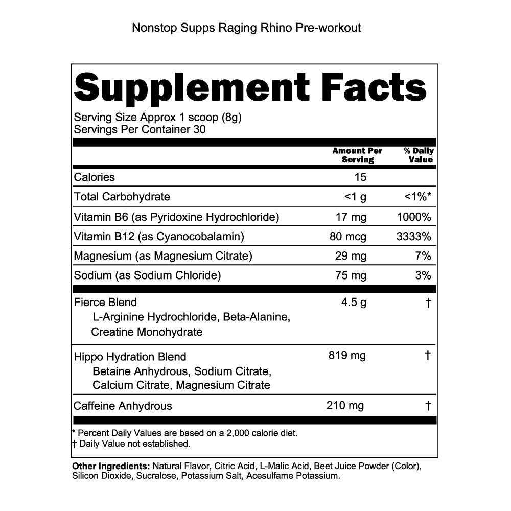 Raging Rhino Pre-Workout (Pre-Sale)